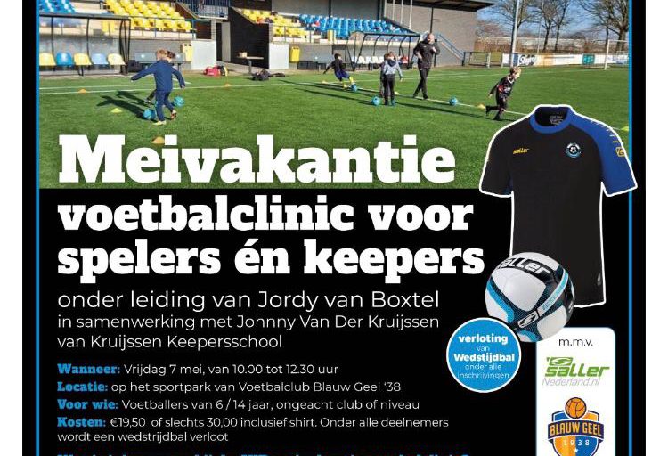 Voetbal clinic 7 mei
